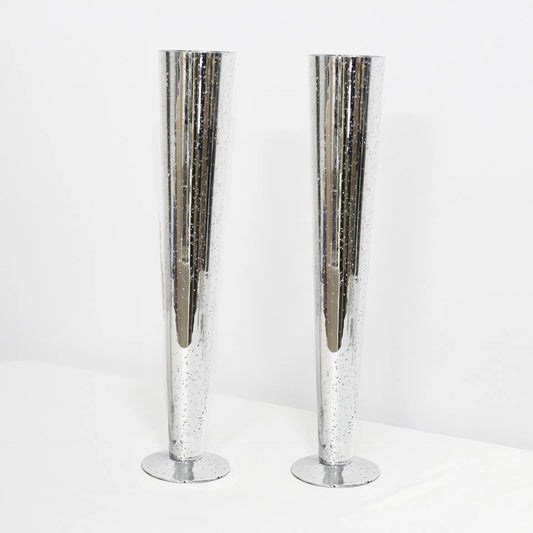 Silver Trumpet Mercury Vase