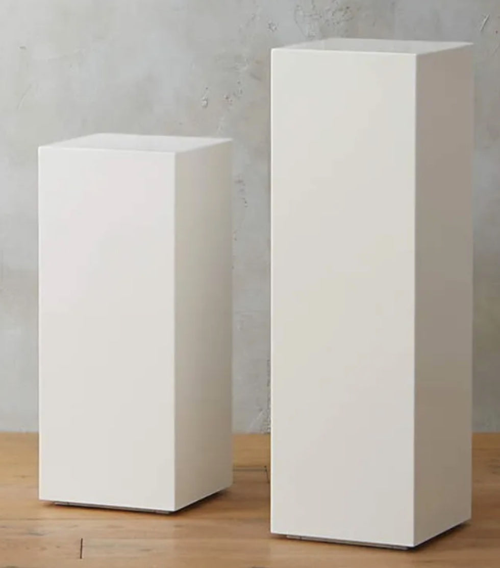 Pedestal Stand - (white retangular fiberglass pillar)